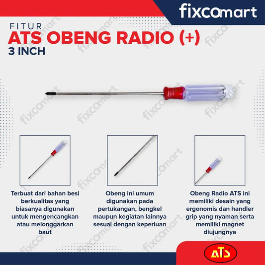 ATS Obeng Radio Transparan (+) FIXCOMART