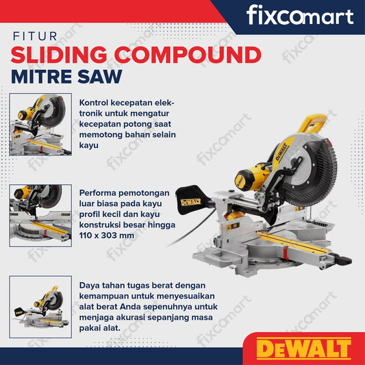 DEWALT Sliding Compound Mitre Saw DW708-GB