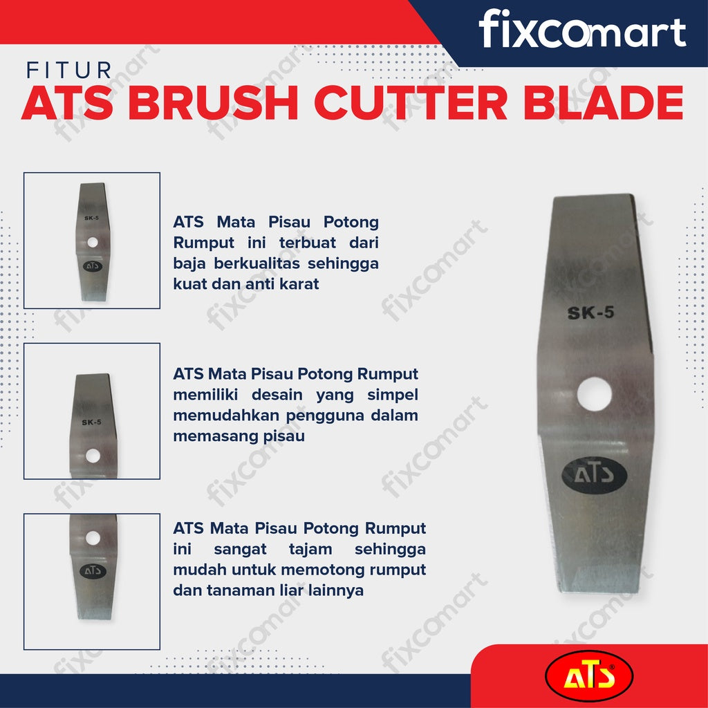 ATS Brush Cutter Blade 30 CM Mata Pisau Potong Rumput Gendong 30CM