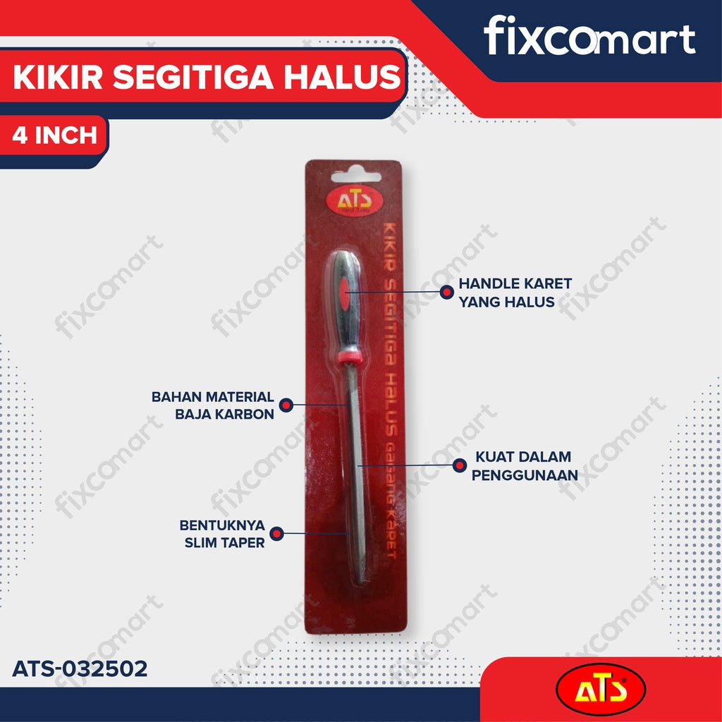 Kikir Segitiga Halus ATS 4 Inch