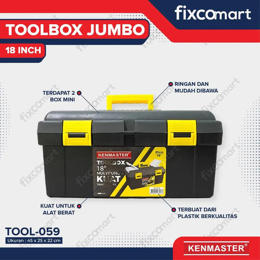 Kenmaster Tool Box Besar 18 Inch FIXCOMART