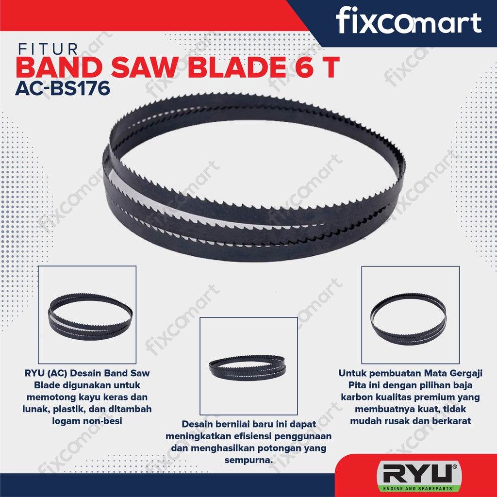 RYU (AC) Band Saw Blade 1430 MM x 6.3 MM x 6 T