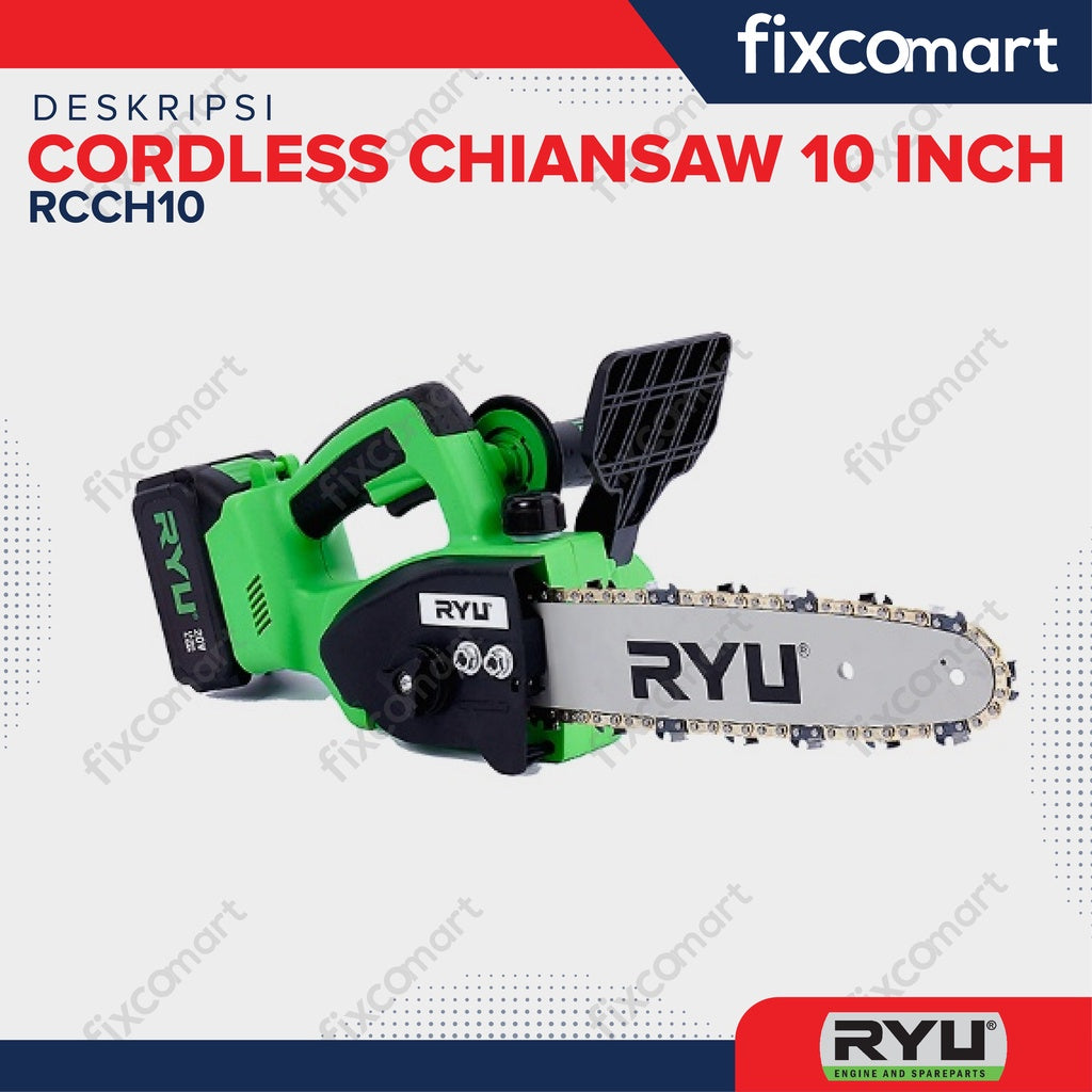 RYU Cordless Chainsaw 10" - Gergaji Mesin
