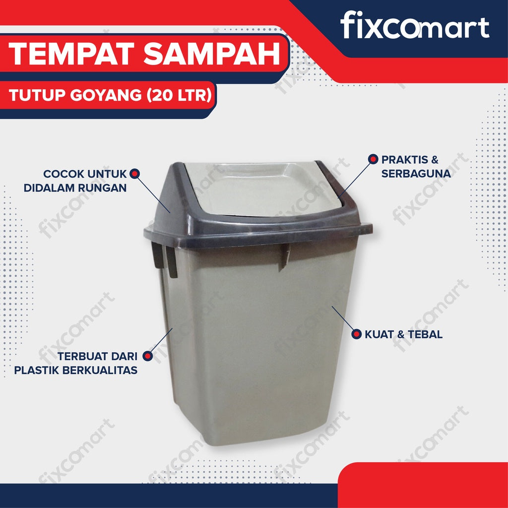 Tempat Sampah Tutup Goyang 20 Ltr