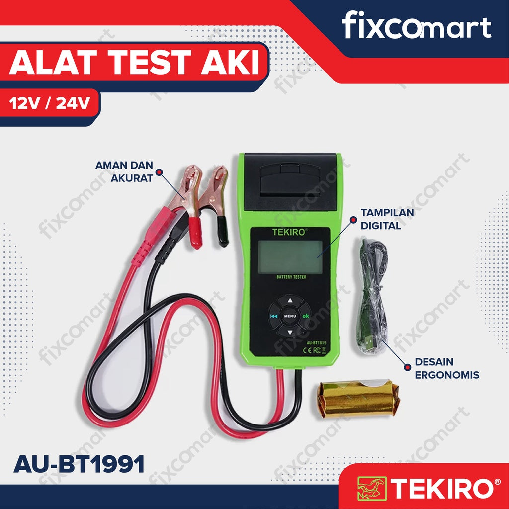 TEKIRO Alat test aki 12V / 24V