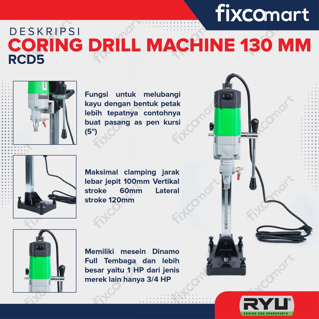 RYU Mesin Coring Drill 130 MM (5")