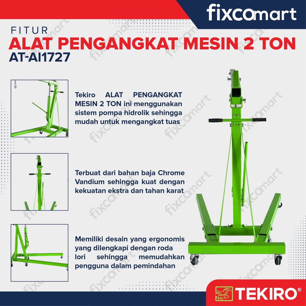 TEKIRO Alat Pengangkat Mesin 2 TON