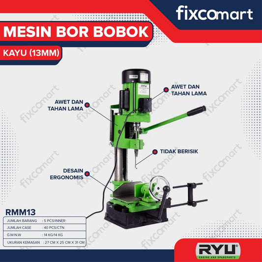 RYU Mesin Bor Bobok Kayu / Morsiter 13MM