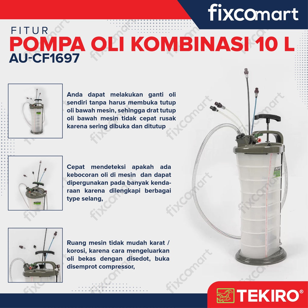 TEKIRO Pompa Oli Kombinasi 10 L