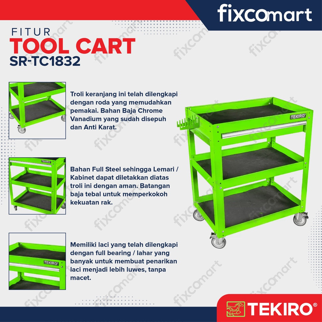 Tekiro Tool Cart (Hiijau)