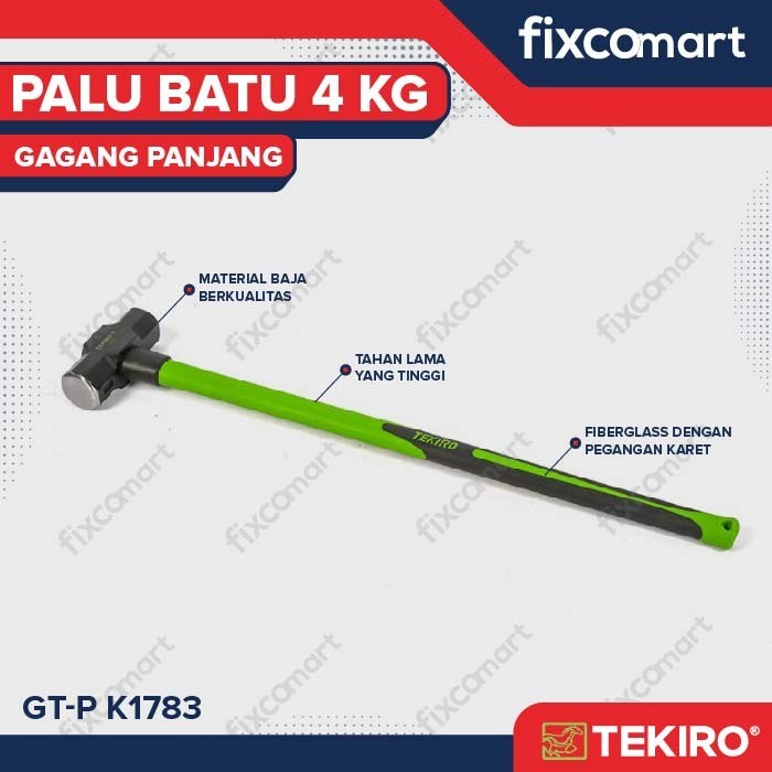 TEKIRO PALU BATU 4 KG GAGANG PANJANG - HAMMER CONSTRUCTION 4 KG TEKIRO