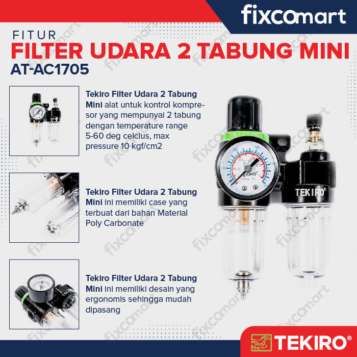 TEKIRO SARINGAN UDARA 2 TABUNG MINI / AIR CONTROL UNIT