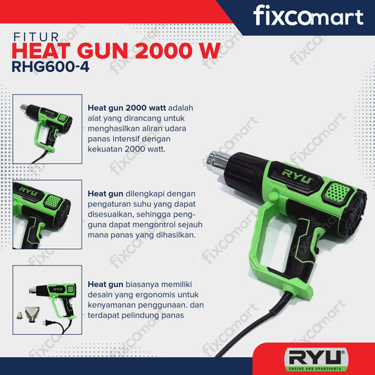 RYU HEAT GUN RHG 600-4 - HOT GUN MESIN PEMANAS