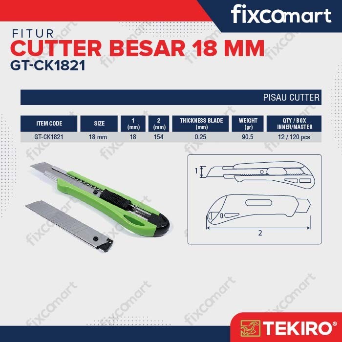 TEKIRO CUTTER BESAR 18 MM / CUTTER