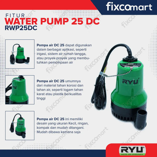 RYU Mesin Pompa Air Celup 25 DC - RWP 25 DC WATER PUMP RWP25DC FIXCOMART