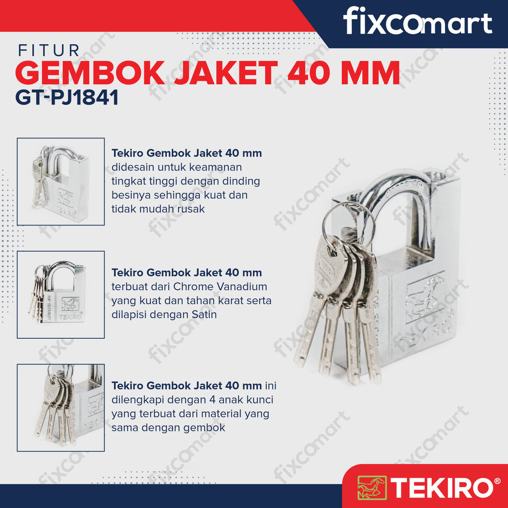 TEKIRO GEMBOK JAKET 40 MM - PADLOCK JACKET