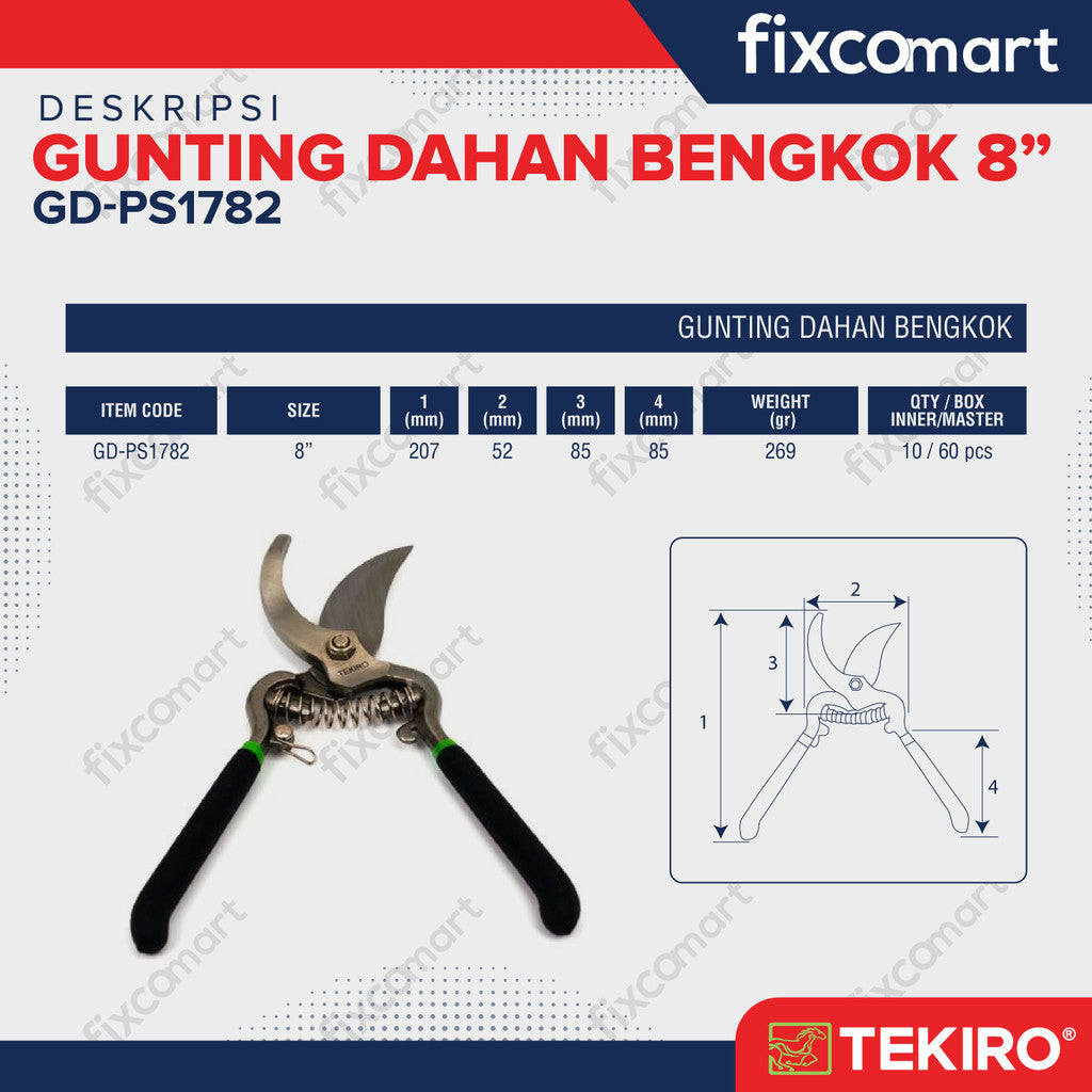 TEKIRO GUNTING DAHAN BENGKOK 8 INCH