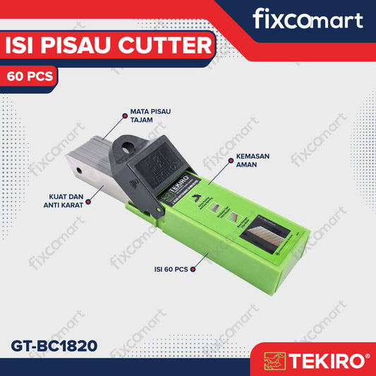 Tekiro ISI PISAU CUTTER 18 MM 60 PCs