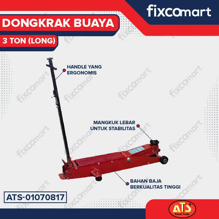 DONGKRAK BUAYA PANJANG ATS 3 TON - DONGKRAK MOBIL FIXCOMART