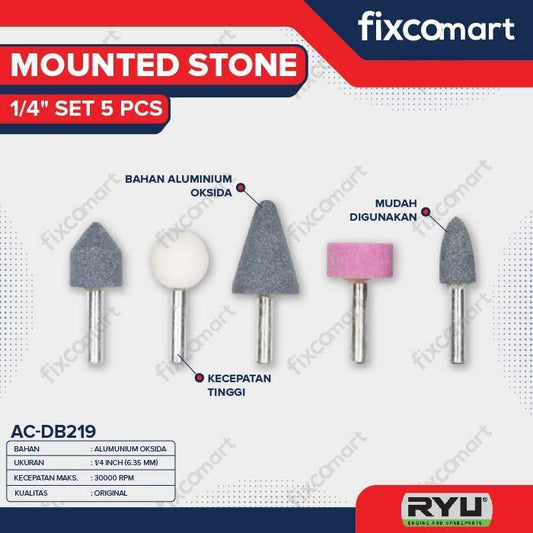 RYU MOUNTED STONE 1/4" SET 5 PCS - MATA TUNER