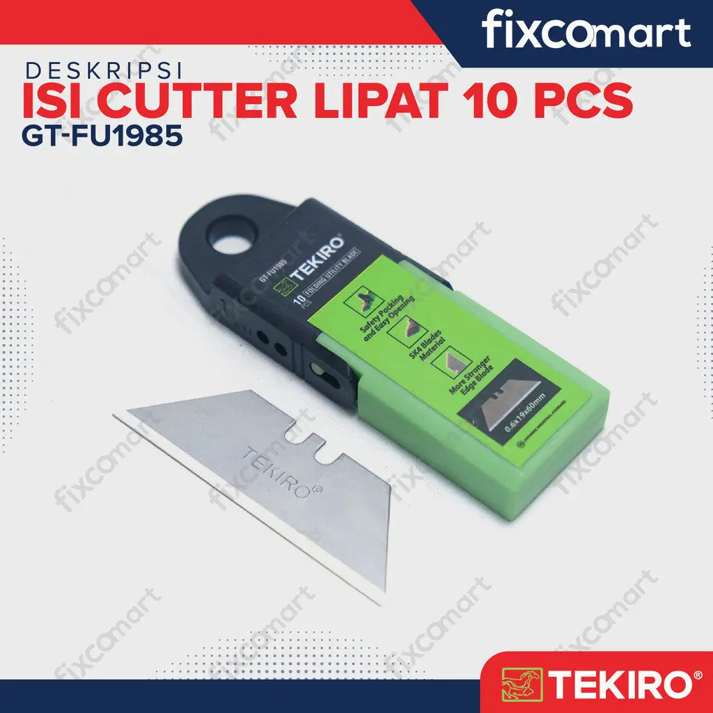 Tekiro ISI CUTTER LIPAT 10 PCS FIXCOMART