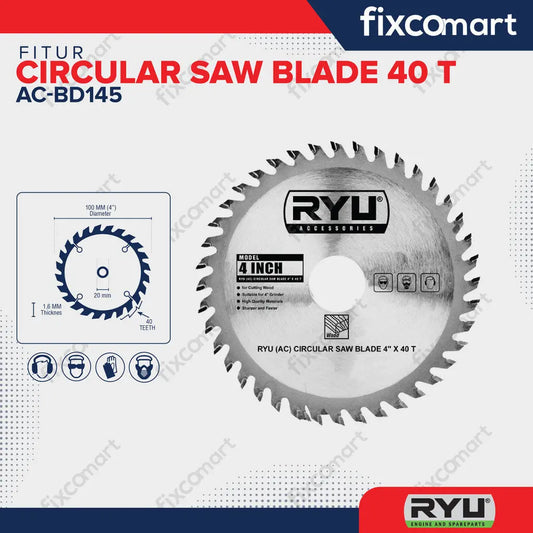 RYU MULTI CUTTER 4" X 40 T MATA POTONG ALUMINIUM DAN KAYU FIXCOMART