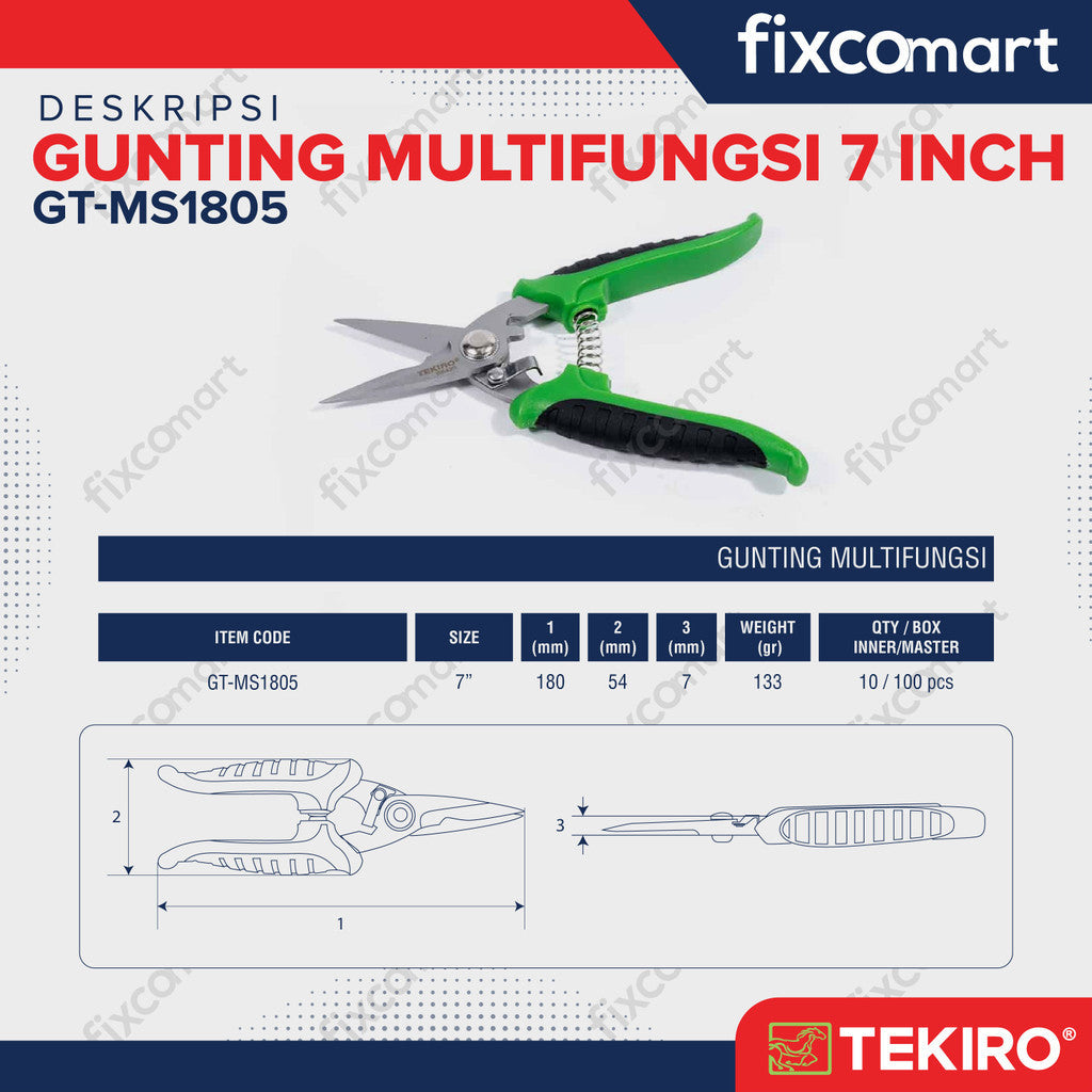 Tekiro GUNTING MULTIFUNGSI 7 INCH