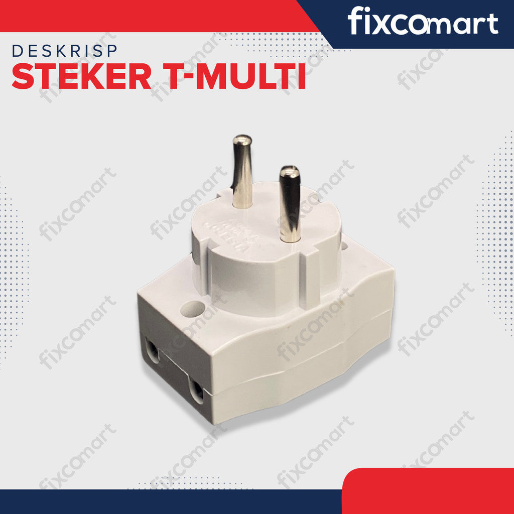 Colokan Steker T-Multi Cabang 3 Universal SNI
