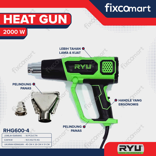RYU HEAT GUN RHG 600-4 - HOT GUN MESIN PEMANAS
