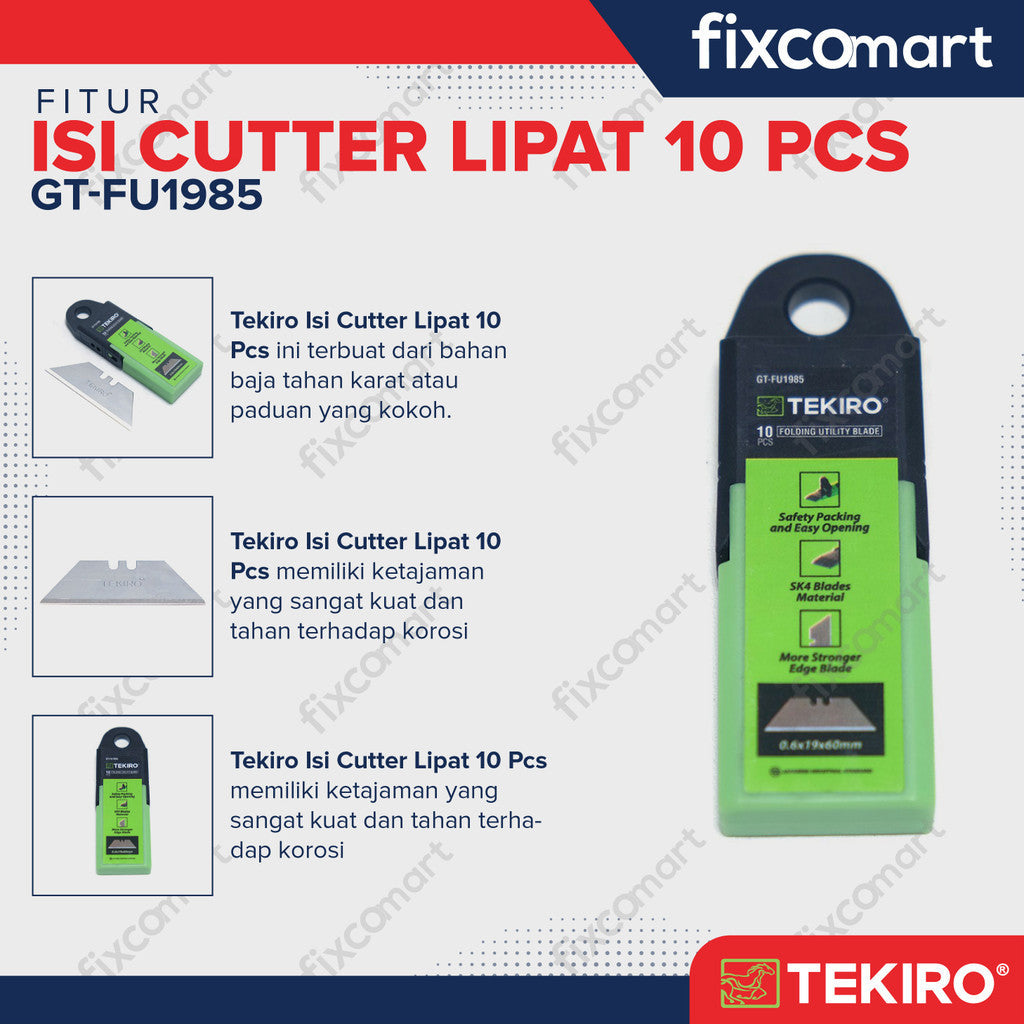 Tekiro ISI CUTTER LIPAT 10 PCS