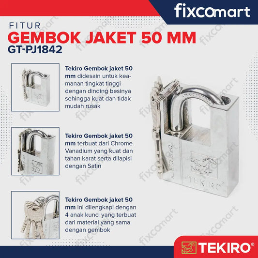 TEKIRO GEMBOK JAKET 50 MM - PADLOCK JACKET FIXCOMART