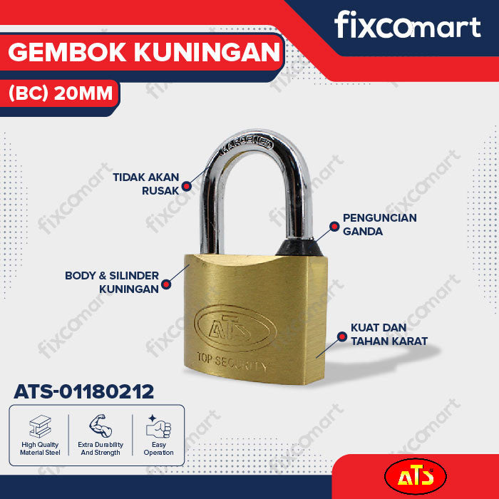 GEMBOK KUNINGAN ATS 20 MM
