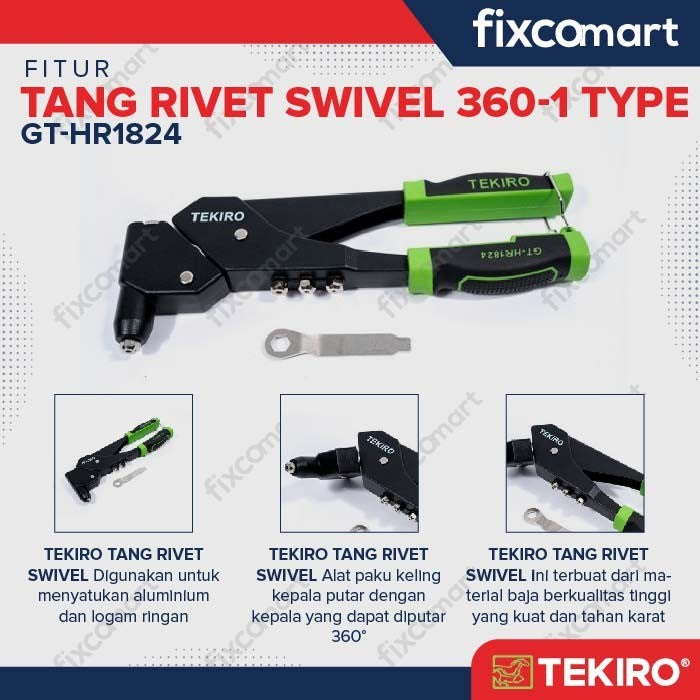 TEKIRO TANG RIVET SWIVEL 360-1 TYPE