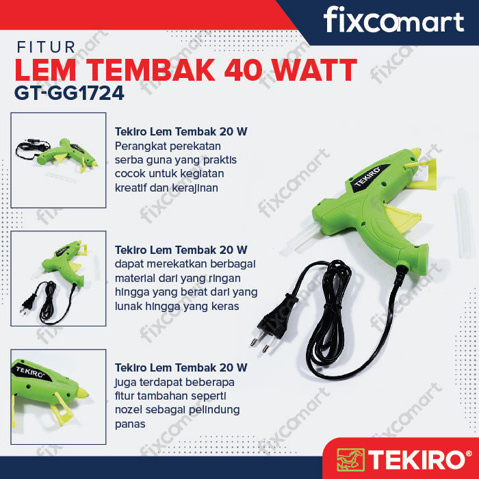 TEKIRO LEM TEMBAK 40 WATT - GLUE GUN - PERKAKAS