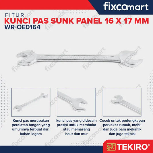 TEKIRO Kunci Pas 16 X 17 Mm Sunk Panel FIXCOMART