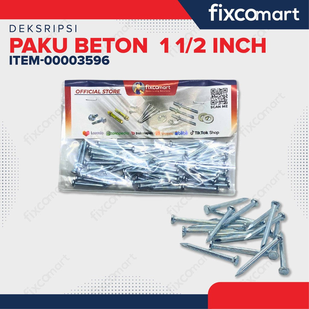 Paket Paku Beton / Paku Tembok Camel 1 1/2 inch (50 Pcs)