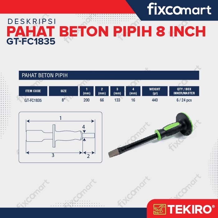 TEKIRO PAHAT BETON PIPIH 8" / BOBOK BETON