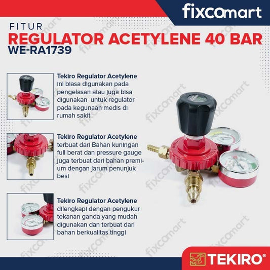 TEKIRO HEAVY DUTY WELDING REGULATOR ACETYLENE / WELDING