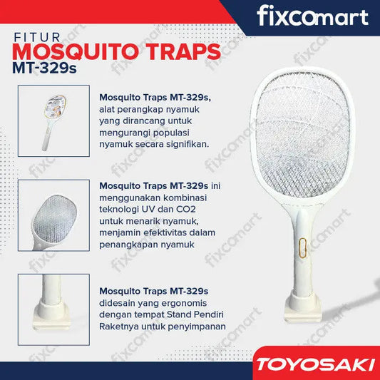 TOYOSAKI Raket Nyamuk MT-329S - Mosquito Trap FIXCOMART