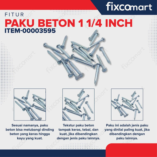 Paket Paku Beton / Paku Tembok Camel 1 1/4 inch (50 Pcs)