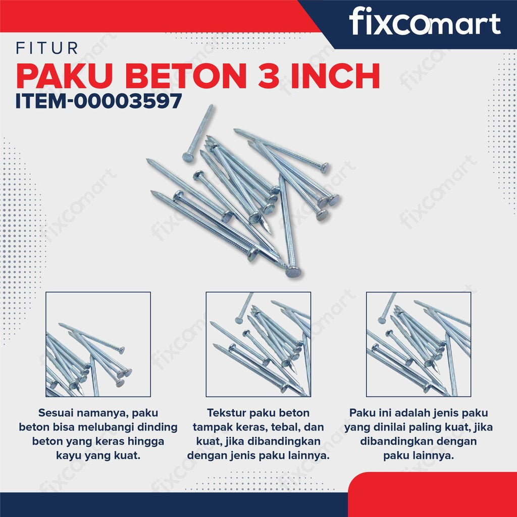 Paket Paku Beton / Paku Tembok Camel 3 inch (50 Pcs)