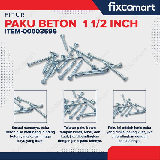 Paket Paku Beton / Paku Tembok Camel 1 1/2 inch (50 Pcs)
