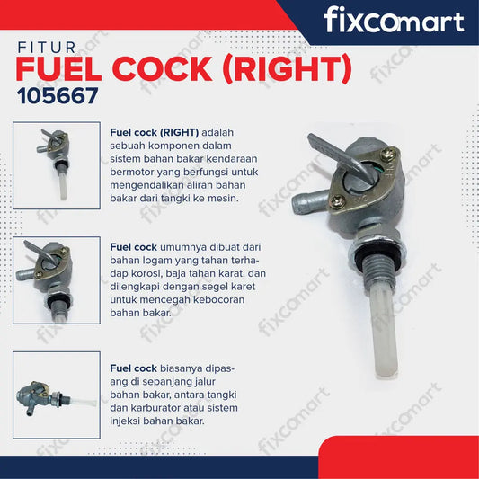 NP - FUEL COCK (RIGHT) ET950 / KRAN BENSIN FIXCOMART