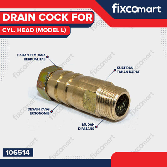 NP - DRAIN COCK FOR CYLINDER HEAD (MODEL L) R175A / KRAN AIR