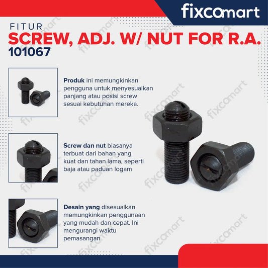NP - SCREW ADJUSTING WITH NUT FOR ROCKER ARM R100 / BAUT STELAN PLATUK FIXCOMART