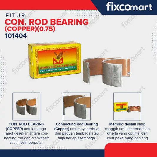NP - CONNECTING ROD BEARING (0.75)(COOPER) S195 / CPM / METAL JALAN FIXCOMART