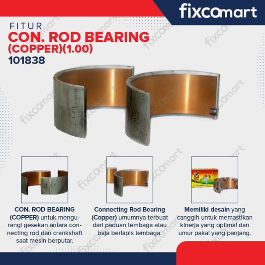 NP - CONNECTING ROD BEARING (1.00)(COOPER) S195 / CPM / METAL JALAN