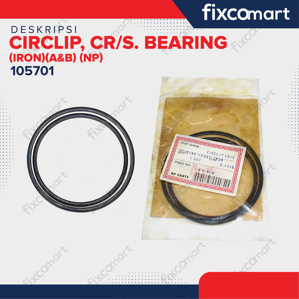 NP - CIRCLIP CRANKSHAFT BEARING (IRON) S1110 / SNAP RING KRUK AS
