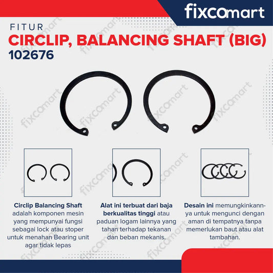 NP - CIRCLIP BALANCING SHAFT S195 / SNAP RING BALANCER FIXCOMART