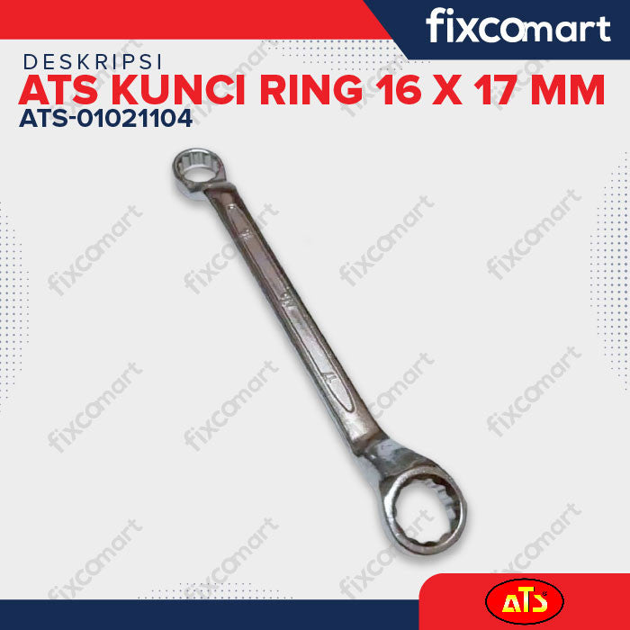 KUNCI RING "ATS" 16X17MM